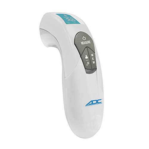 ADC kontaktloses Infrarot-Thermometer | Fiebermessgerät mit LCD Bildschirm in Grau/Schwarz | Fieberthermometer Stirn für Erwachsene