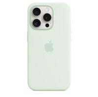 Apple iPhone 15 Pro Silikon Case mit MagSafe - Hellgrün