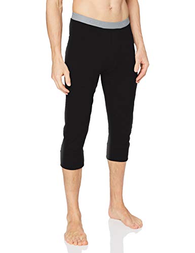 Odlo Herren BL Bottom 3/4 Natural 100% Merino Unterhose, Black, L