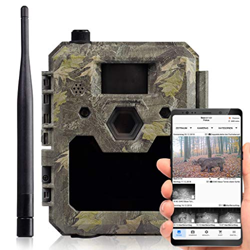 icuserver Wildtierkamera icucam 4G / LTE - 4000 Bilder zu jeder neuen 4G-Kamera - Wildkamera mit Bewegungsmelder Nachtsicht Handyübertragung - Full-HD Video 40m Reichweite