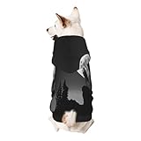 Froon Wolf Night Moon Haustierbekleidung – Kapuzen-Sweatshirt für kleine Haustiere, bezaubernde und warme Haustierkleidung, für Ihr Haustier