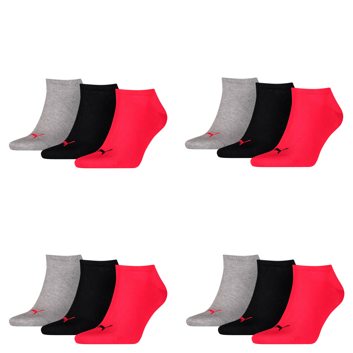 12 Paar Puma Sneaker Invisible Socken Gr. 35 - 49 Unisex für Damen Herren Füßlin...
