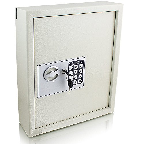 Elektronischer Schlüsselsafe Safe Tresor Schlüsselkasten Schlüsseltresor Schlüssel Sicherheitssafe mit 48 Schlüsselhaken Lichtgau