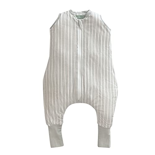 molis&co. Baby-Schlafsack mit Füßen und Socke. 1.0 TOG. Größe: 90 cm. Ideal für Übergang. Dawn Stripes. 100% bilogischem Baumwolle (GOTS).