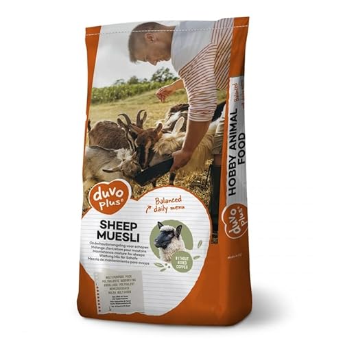 duvoplus, Müsli für Schafe 18 kg, Pflegemisch für Schafe, Ergänzungsmischung für Schafe, leckeres und abwechslungsreiches Essen, ohne Kupferzusatz, reich an Ballaststoffen