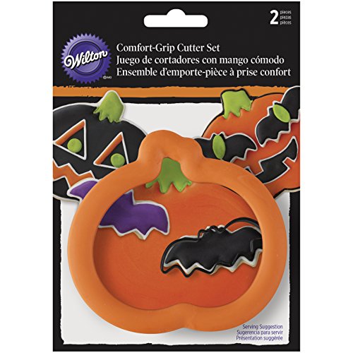 Wilton Ausstechformen für Kekse, Kürbis und Fledermaus, Halloween-Set, aus Stahl, Mehrfarbig, 2-teiliges Set