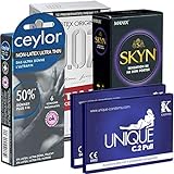 Der Latexfreie Kondomotheke®-Mix 4A - 4 verschiedene Sorten latexfreie Kondome für Allergiker - hypoallergene Kondome ohne Latex, 34 Stück