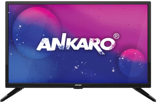 ANKARO ANK CL-2402-24 Zoll LED TV perfekt für Camping - 12V / 230V Betrieb mit Triple Tuner (DVB-S2/ C/ T2) inkl. KFZ Adapter – CI+ Steckplatz, PVR Funktion, HDMI, USB 2.0