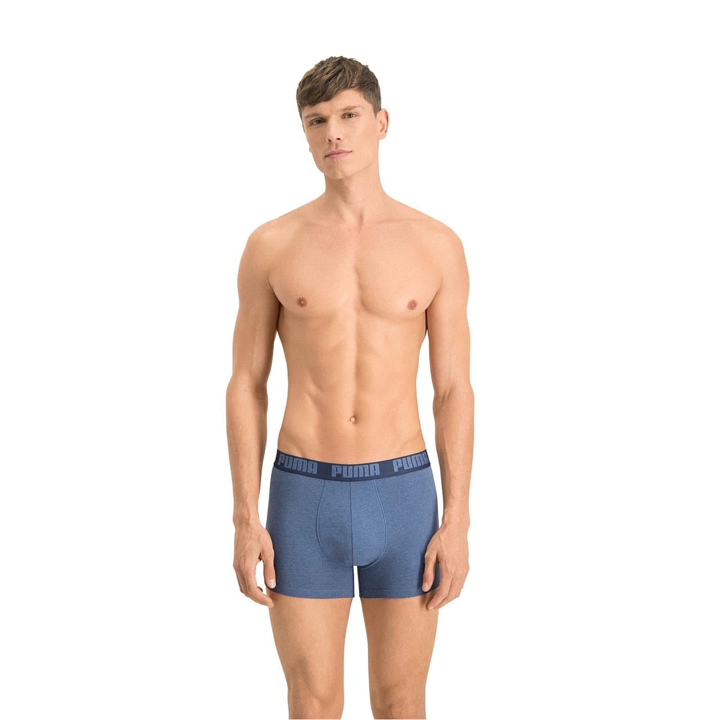 PUMA Herren Boxer Unterwäsche, Marineblau, M (2er Pack)