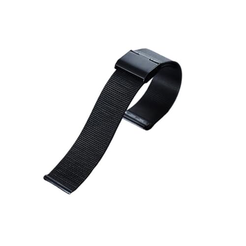 BOLEXA Universelles Milanese-Armband, 8–24 mm, Edelstahl, 20 mm, Ersatzarmband, 22 mm for Smartwatch (Color : Schwarz, Size : 22mm)
