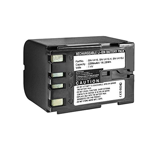 Amsahr Digital Replacement Camera and Camcorder Battery for JVC BN: V416, V416-H, V416U