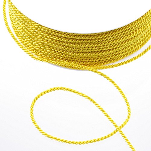 Deko und Band Acetatkordel gelb - 2 mm Breite auf 100 m Rolle - 211001 48-R 002