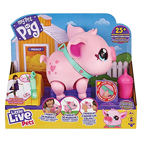 Little Live - Mein kleines Schwein, interaktives Tier, das läuft, Tanzt und Essen (Famosa LPW0000)