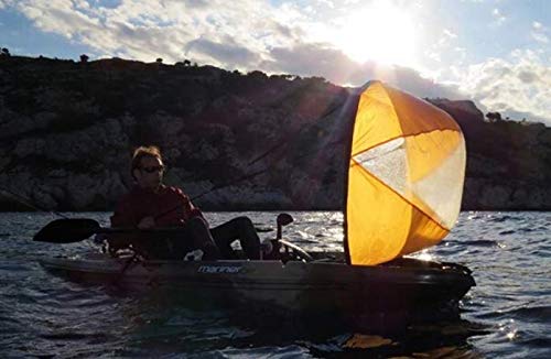 Kaitts Kajaksegel Vorwind Segel Sail Segelboot Kajak Zubehör Besegelung, Farbe:Orange