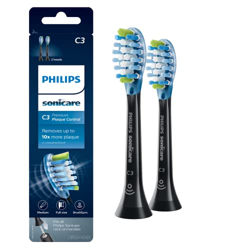 Philips Sonicare Original Aufsteckbürste AdaptiveClean HX9042/07, bis zu 10x mehr Plaqueentfernung, Standard, 2er Pack, Weiß