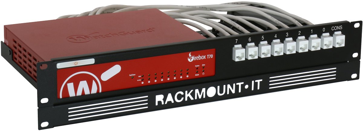 WatchGuard Firewall Rack Mount - 1.3U Server Rack Shelf with Easy Access Front Cable Organizer - Perfect Fit, Properly Vented, Customised 19 Inch Rack - RM-WG-T4 by Rackmount.IT