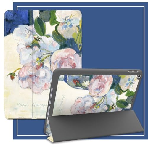 NAWVNMI Case for Ipad 10Th Generation Case 2022 with Apple Pencil Holder, Soft TPU Cover Trifold Stand for Ipad 10 (10.9 Inch), Auto Wake Up/Sleep,Monet Oil Painting Pattern,for Ipad 10(10.9Inch)