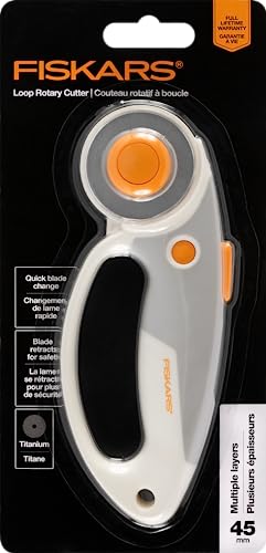 Fiskars® Rollschneider aus Titan mit Softgrip-Schlaufe (45 mm), Weiß