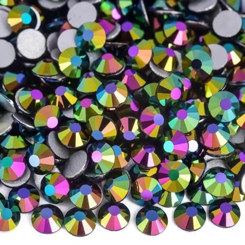Glitzernde Kristall-Strasssteine, nicht Hotfix, Diamantkristalle für Nagelanhänger, Nagelkunst, Kleid, B3577-Air Smaragd-SS20-1440 Stück