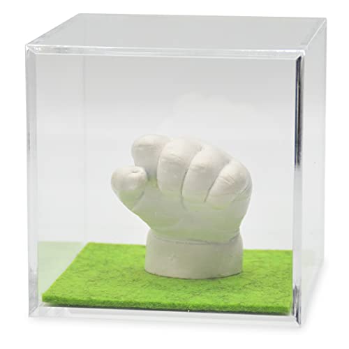 Lucky Hands Acrylglaswürfel mit/ohne Filzboden | Verschiedene Größen | ohne individuelle Beschriftung | Plexiglas (20 x 20 x 20 cm, Apfelgrün Melliert)