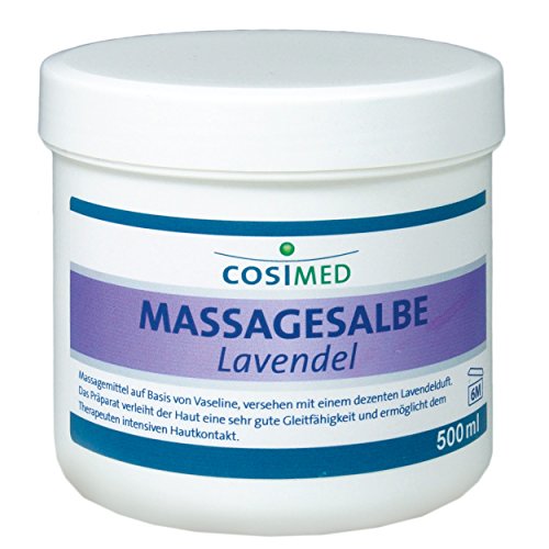 cosiMed Massagesalbe, Massage Salbe, Creme mit Lavendelduft, 500 ml