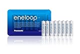Panasonic eneloop, Ready-to-Use Ni-MH Akku, AAA Micro, 8er Pack, Storage Case, min. 750 mAh, 2100 Ladezyklen, starke Leistung, wiederaufladbare Akku Batterie