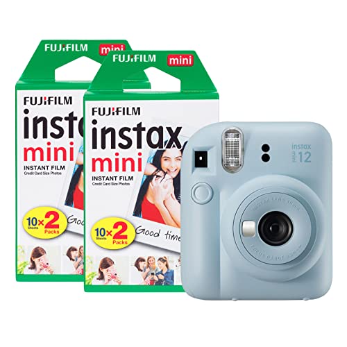 Fujifilm Instax Mini 12 Sofortbildkamera mit 40 Filmen, Pastellblau