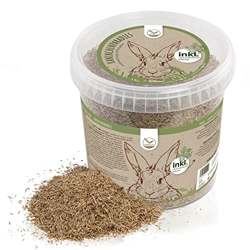 HappySeed 1kg Kaninchenwiese Samen - Kleintierwiese Saatgut für die ganzjährige Anzucht von frischem Zusatzfutter für Kaninchen und andere Kleintiere