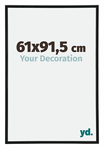 yd. Your Decoration - Bilderrahmen 61x91,5 cm - Bilderrahmen aus Kunststoff mit Acrylglas - Ausgezeichneter Qualität - Antireflex - Schwarz Matt - Annecy