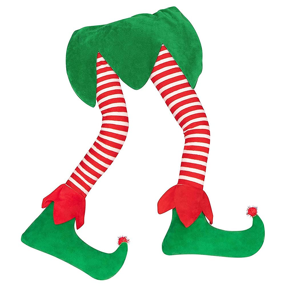 Weihnachten Elf Beine Dekorationen Weihnachtself Beine und Füße Weihnachten Santa Elf Beine Ornament Weihnachtsbaum Anhänger Dekor Elf Beine Füße für Weihnachtsdekoration