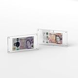 Plexico Fotohalter für Geldscheine, Acryl, magnetisch, Sammlerhalter