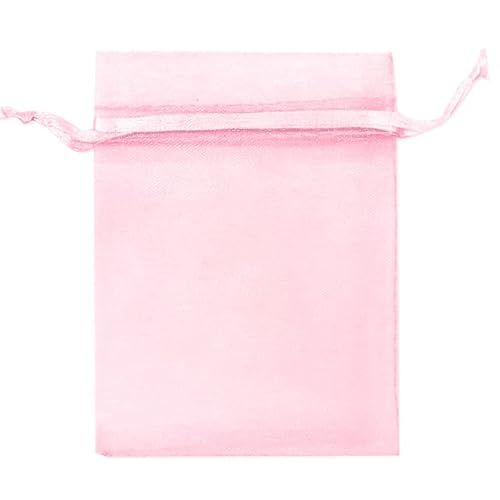 50 STÜCKE Schmuck Organzabeutel Sachet Verpackung Geschenktüten Hochzeitsgeschenke Für Gäste Süßigkeitsbeutel Party Drawable Sweets Pouch Present-Pink,13x18cm