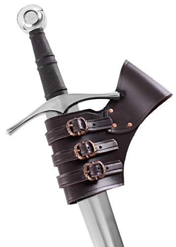 Ulfberth Schwerthalter braun, verstellbar aus Leder Schwertgürtelhalter - Waffenhalter - Mittelalter Schwert Halter - LARP