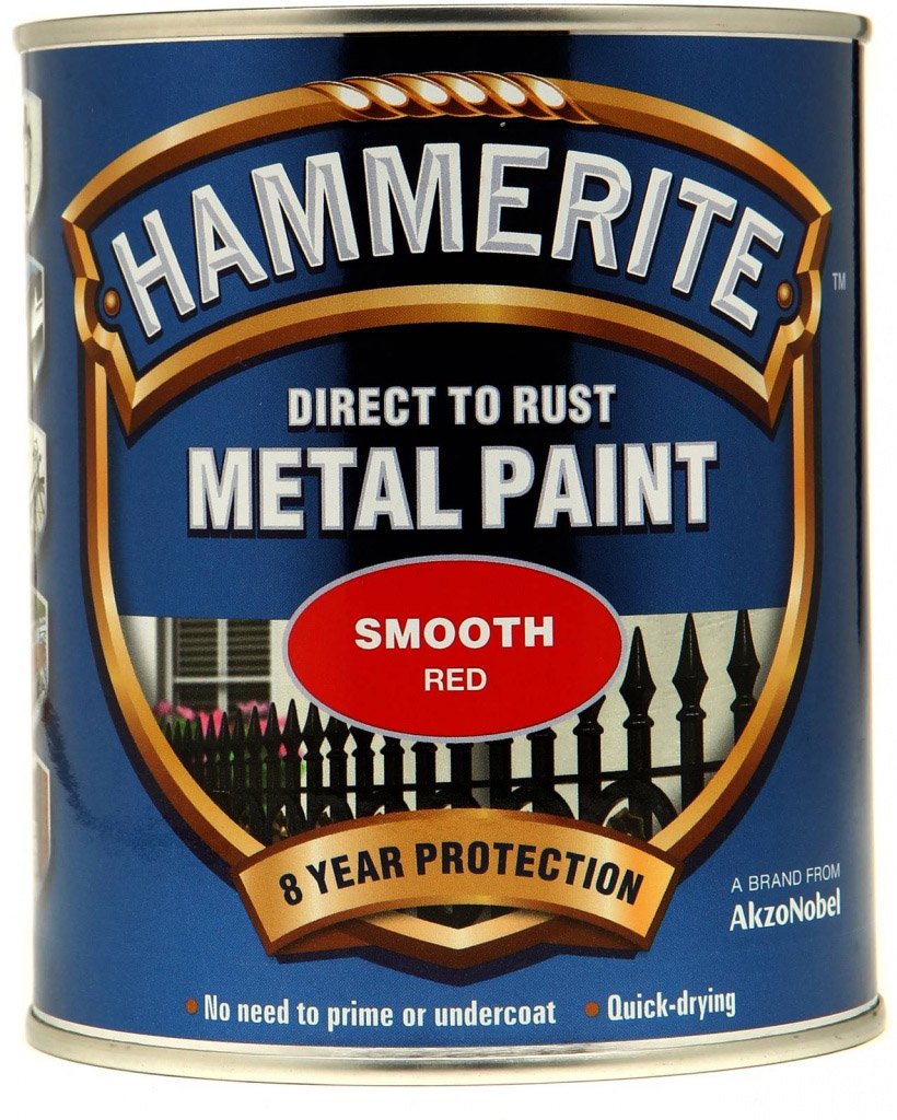 Hammerite Metall-Schutzlack, Matt, 750 ml, Rot, von Hammerite