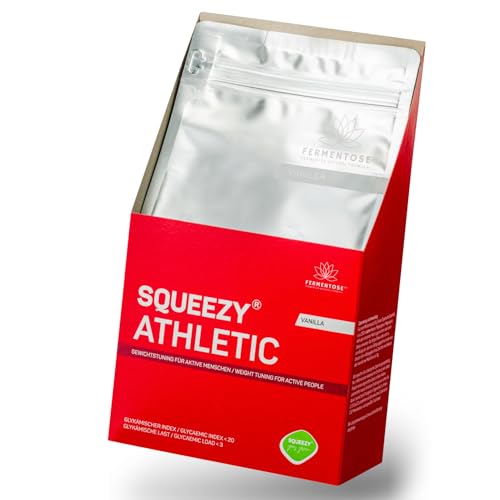 Squeezy Athletic Beutel (Vanille) - Abnehm Shake | Proteinshake für Sportler | Diät-Drink & Mahlzeitenersatz | Ideal für Gewichtsoptimierung und Tuning