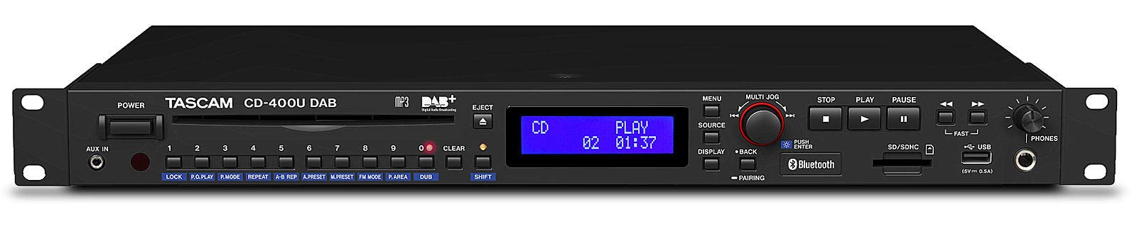 Tascam CD-400Udab Media-Player mit Tuner und Bluetooth-Empfänger, Schwarz