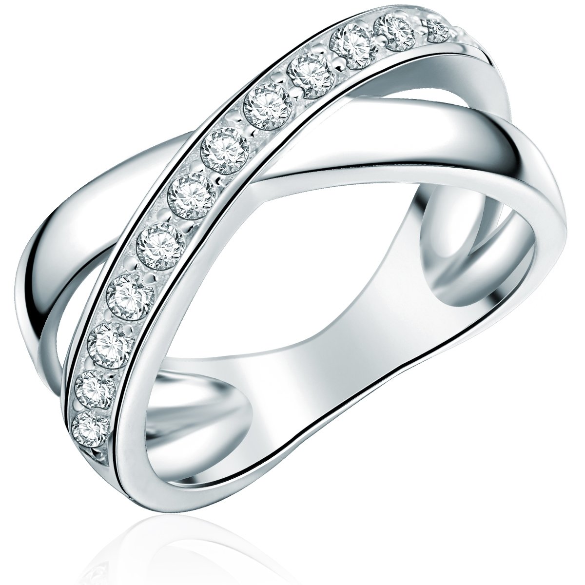 Rafaela Donata Damen Ring aus 925/- Sterling Silber mit Zirkonia
