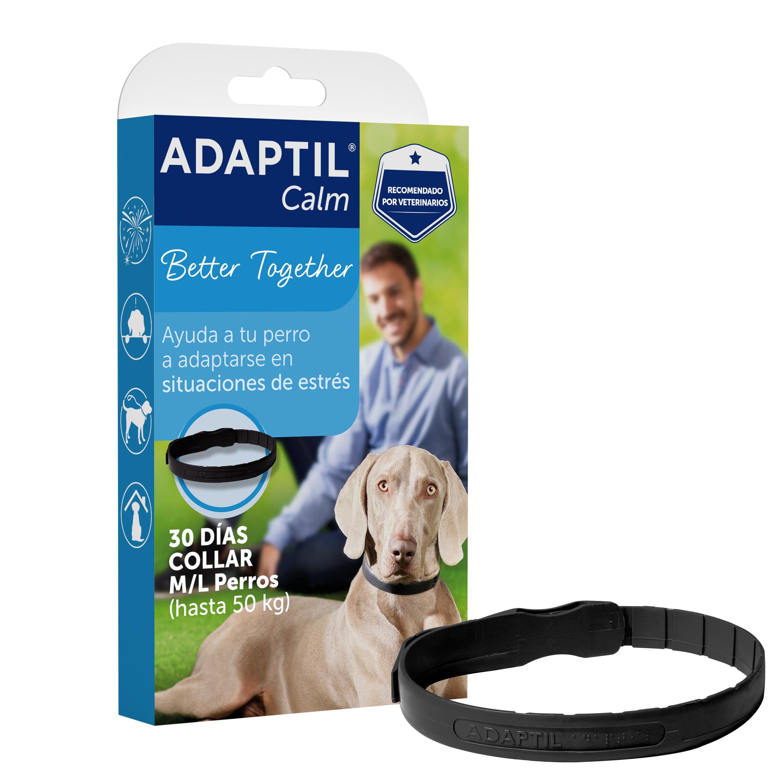 Ceva - ADAP005 Adaptil Ruhe - Anti-Stress für Hunde - Ängste, Laute Geräusche, Lernen, Adoption - Collar M/L für mittlere und große Hunde