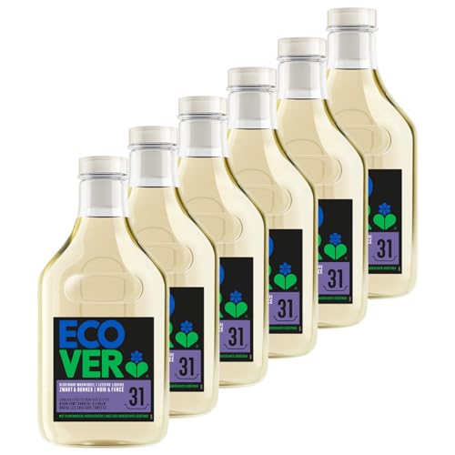 ECOVER - Flüssigwaschmittel Schwarz & Dunkel - Limette & Lotus - Promopack 6 x 1,43L