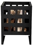 Esschert Design Feuerkorb, Feuerstelle, rechteckig in schwarz, ca. 31 cm x 31 cm x 40 cm