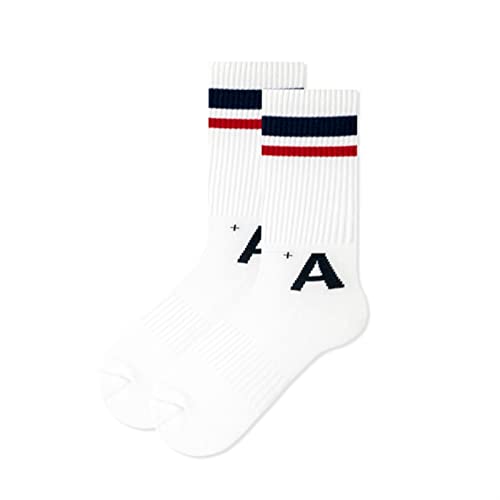 1 Paar Socken for Männer und Frauen Athletische laufende Socken atmungsaktive Crew Socken Mode (Color : Red, Size : 36-43)
