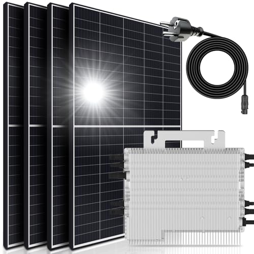 Balkonkraftwerk 2200W/2000W, Mono, (Deye Micro Inverter WLAN, drosselbar 600W und 800W, 5m Anschlusskabel, Solarkabel, Balkon Mini-PV Anlage), genehmigungsfrei Solarpanel Solarmodul Photovoltaikanlage