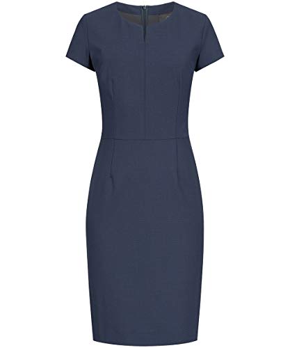 GREIFF Damen Etui-Kleid Corporate WEAR Premium 1068 Regular Fit - Mikrodessin Blau - Gr. 38
