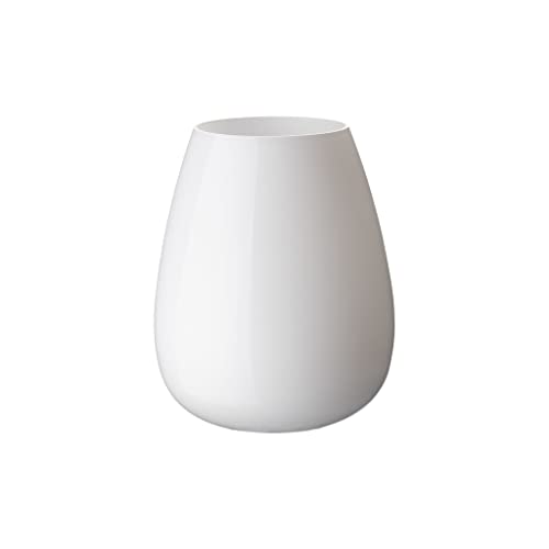Villeroy & Boch Drop Kleine Vase Arctic Breeze, 12 cm, Glas, Weiß