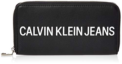 Calvin Klein Logo Zip Damen Geldbörse Schwarz