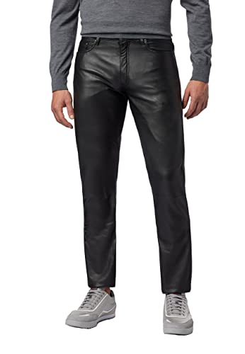 *NEU* Herren Lederhose "Lamm Nappa Jeans" von RICANO aus Echt Leder (schwarz) (33)