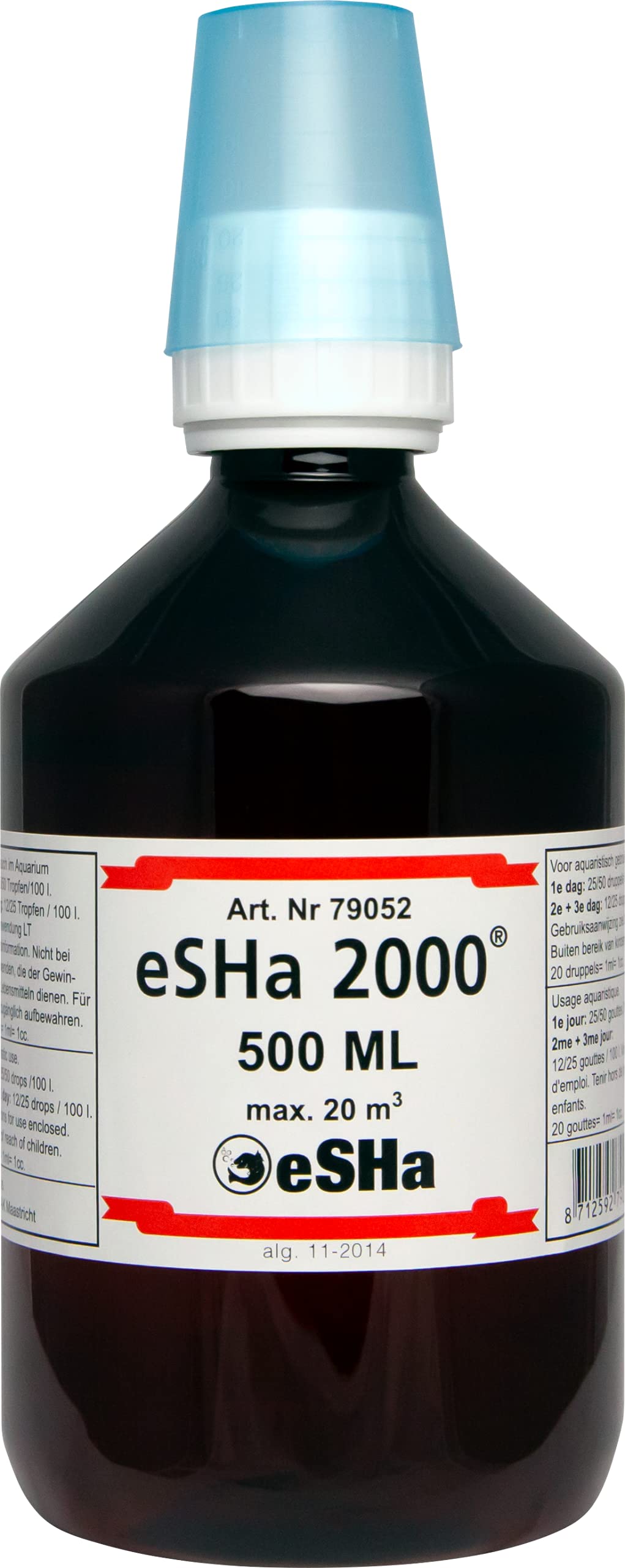 eSHa 2000 – Breitbandheilmittel gegen Verpilzungen, Flossenfäule und bakterielle Krankheiten - 500 ml