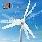 VEVOR Windkraftanlage 400W Windgenerator 12V Windturbine 3-Nylonfaser-Klingen Windkraft Generator MPPT-Controller Stromwindrad 900 U/min Wind Stromerzeuger -40-80℃ ideal für Heimen Wohnmobilen