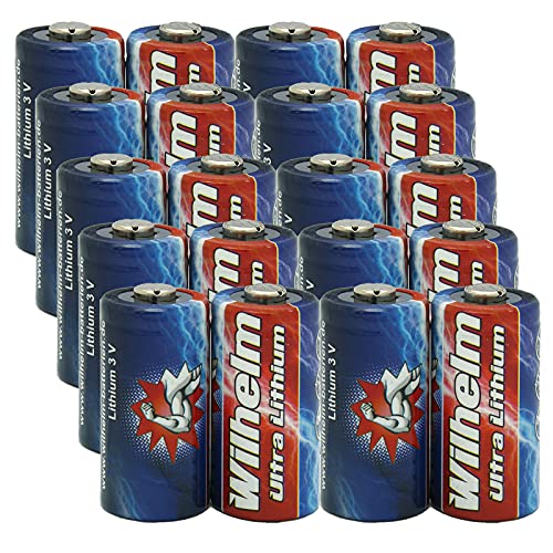 20 x CR2 WILHELM 3V Lithiumbatterie CR2A DLCR2 CR17355 Lithium Batterie Fotobatterie Photo