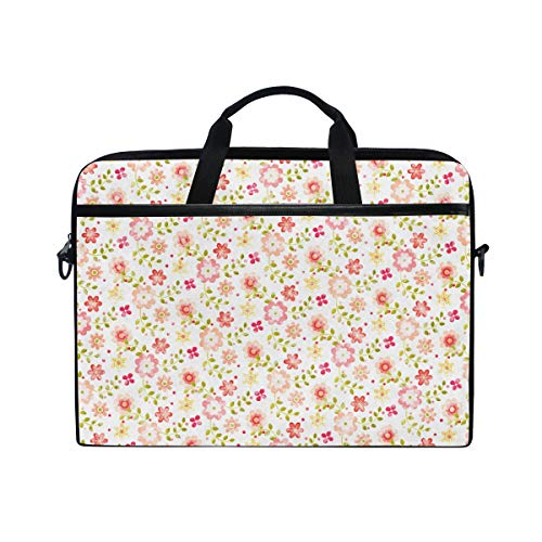 LUNLUMO Spring Cute Flowers Pattern 15 Zoll Laptop and Tablet Bag Durable Tablet Sleeve for Business/College/Women/Men